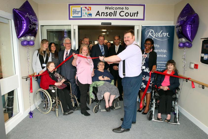The Worshipful Mayor of Barnet, Councillor Reuben Thompstone, opens Ansell Court