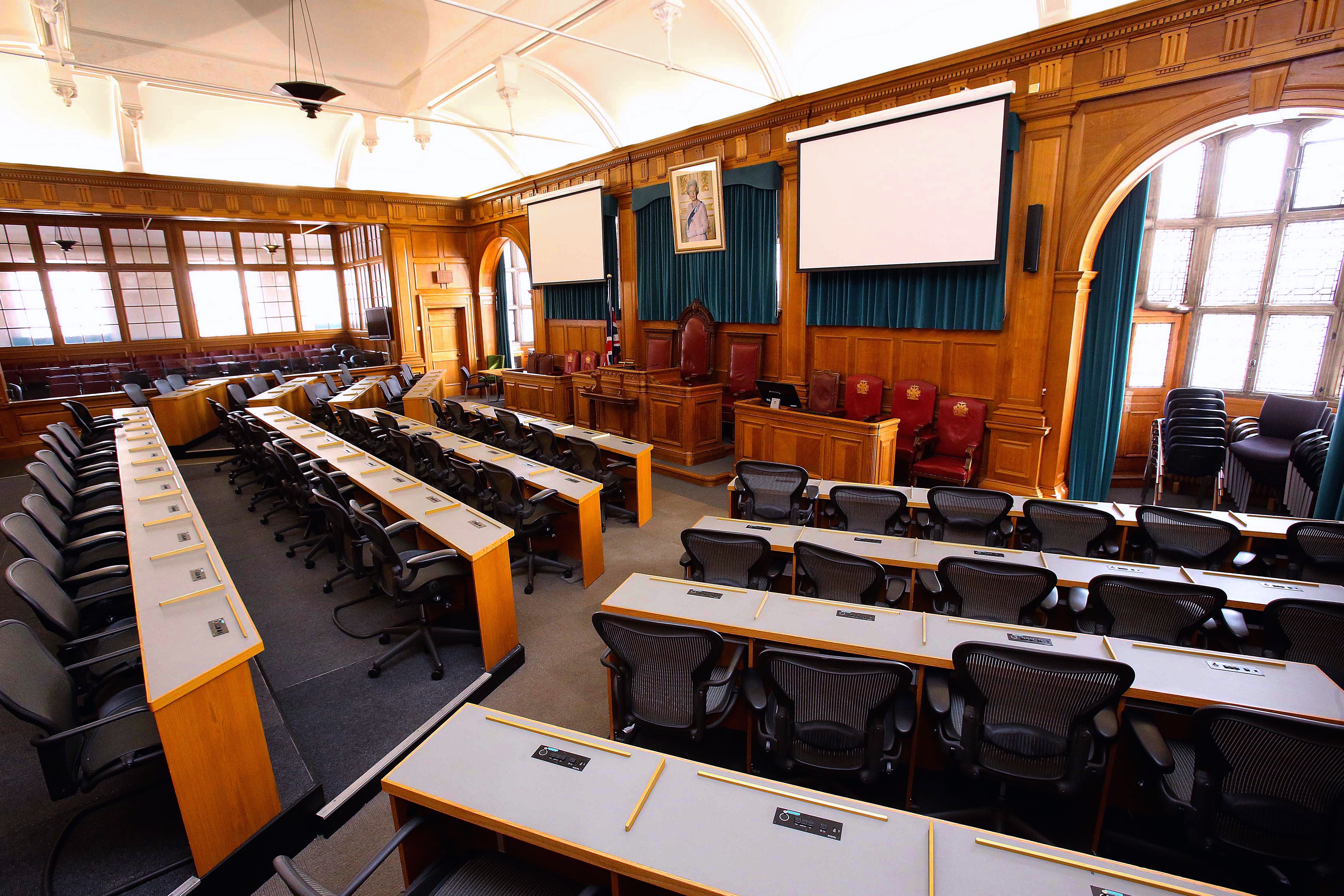 Council chamber room Hendon Town Hall