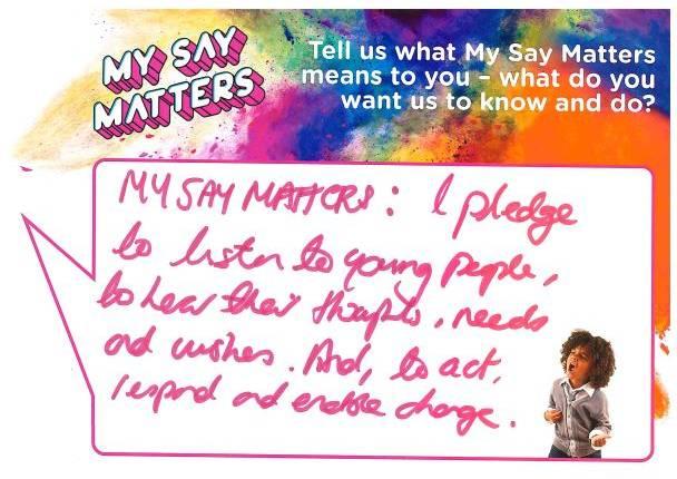 My Say Matters pledge 5