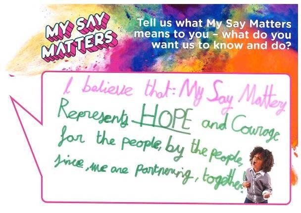My Say Matters pledge 16