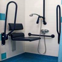 Bathroom with adaptive features