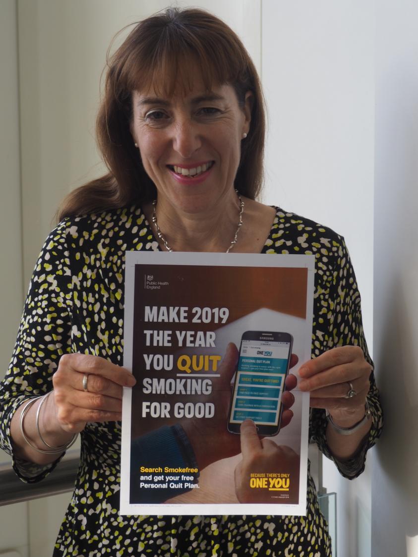 Councillor Caroline Stock, Chairman of Barnet’s Health and Wellbeing Board, is urging everyone who smokes to kick the habit.