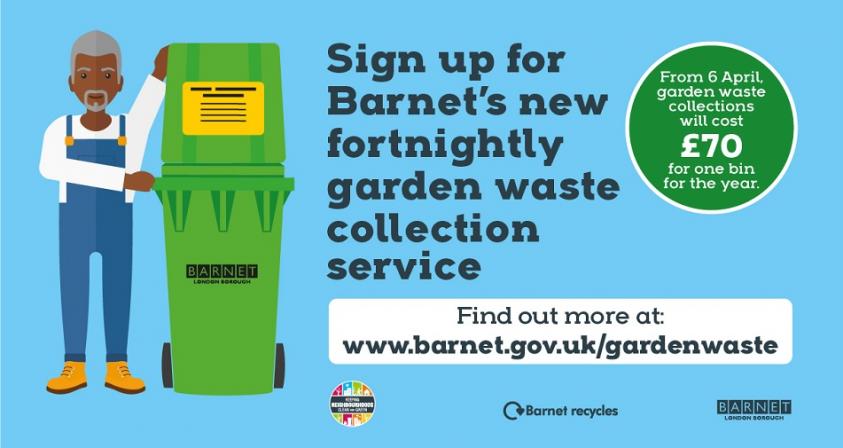 Sign up for Barnet's new fortnightly garden waste collection service
