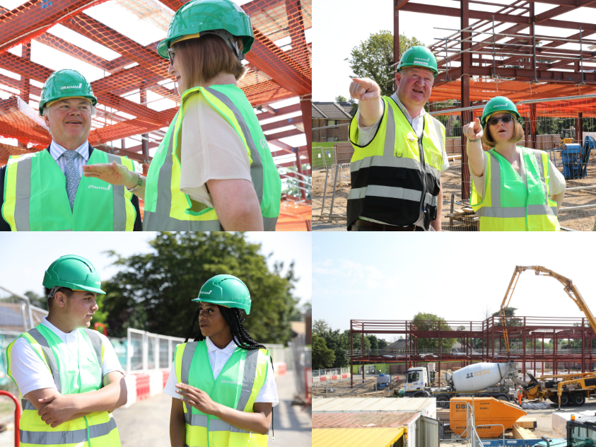 Images showing tour of the new Pavilion Study Centre still under construction